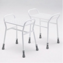 Roma 4216 Belmont Adjustable Shower Stool with Metal Seat